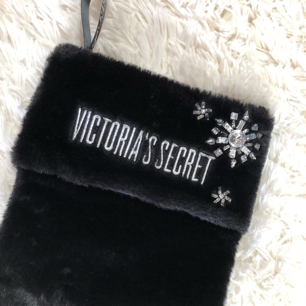 COPY - Victoria’s Secret Christmas Stocking! Bling rhinestones, black faux fur … - Picture 11 of 11